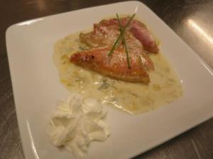 Filets de rougets sauce crèmée citronné